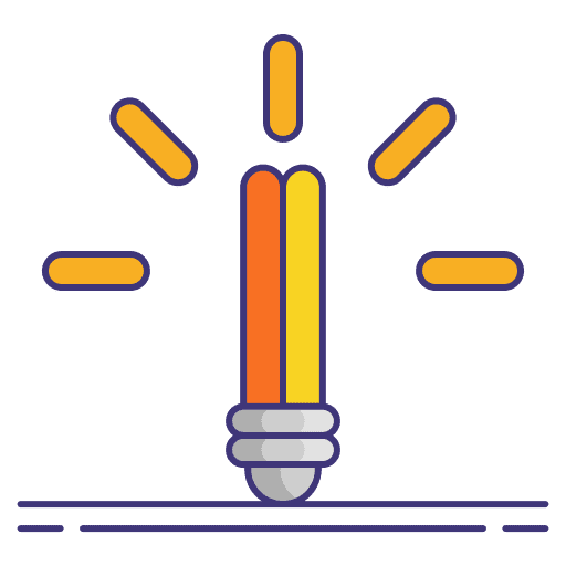 Bulb electronics energy saving light saving icon