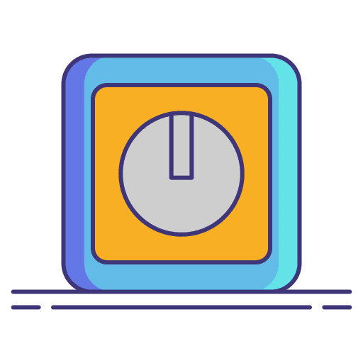 Dimmer electricity switch off dimmer icon
