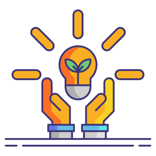 Light bulb eco friendly light bulb conservation icon