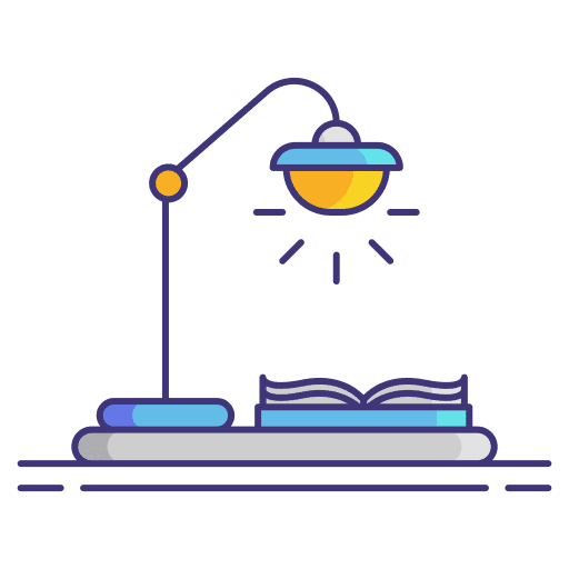 Lamp illumination technology studying icon