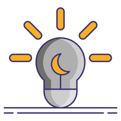 Lamp light night lamp icon