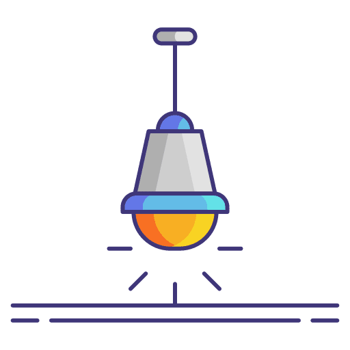 Light tools and utensils lamp illumination icon