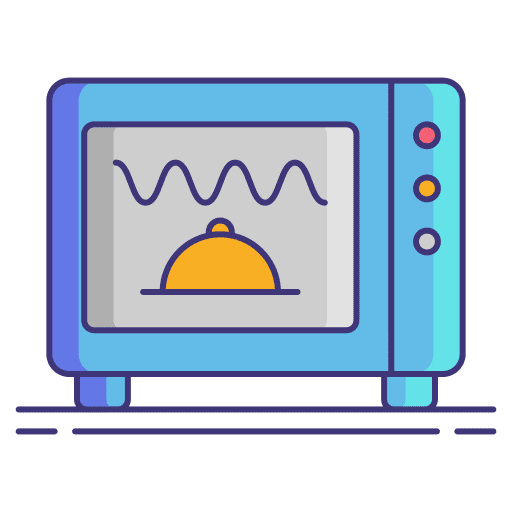 Microwave oven food and restaurant furniture and household icon