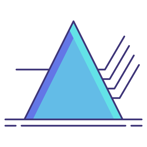 Rebound science shape light icon