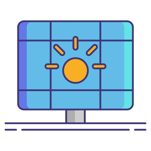 Solar panel power solar renewable energy nature icon