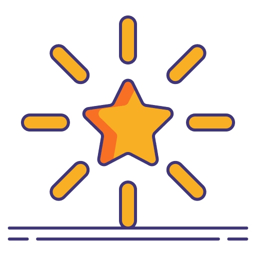 Star shapes and symbols shine star icon