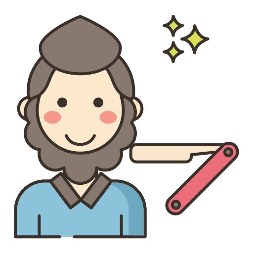 Beard beard trimming barber shop user icon