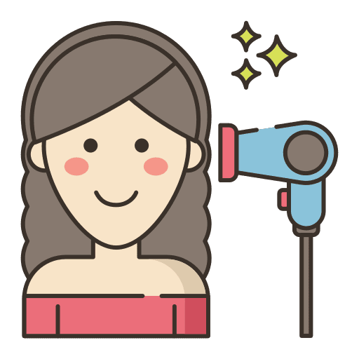 Hair styling hair styling dry hair salon icon