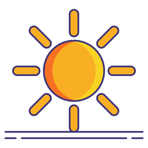 Sun sunny sunlight weather icon