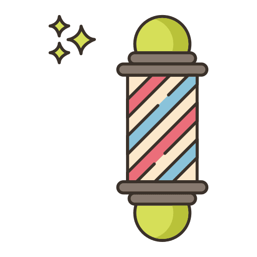 Barbershop pole barber shop grooming beauty icon