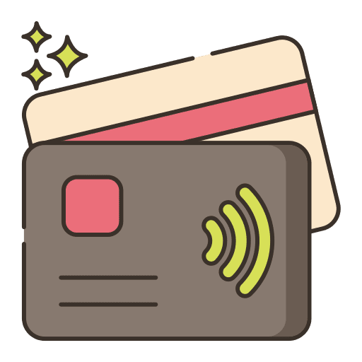 Contactless business and finance commerce credit card icon