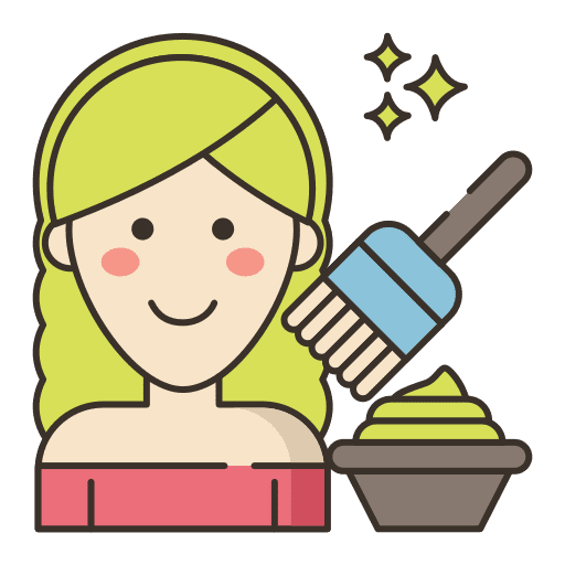 Hair color sample brush woman hair dye icon