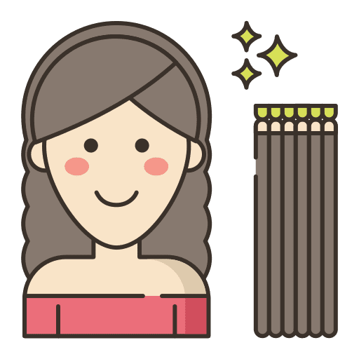 Hair extension woman long hair artificial icon