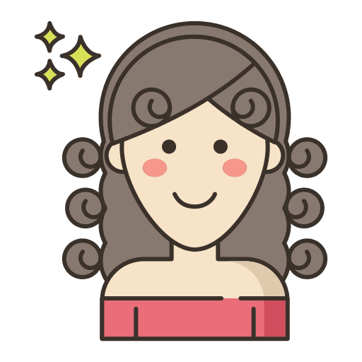 Hair treatment permanent hair treatment woman icon