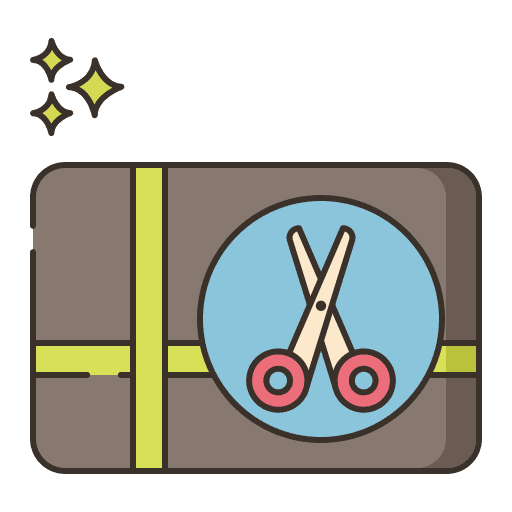 Gift voucher discount haircut sale icon