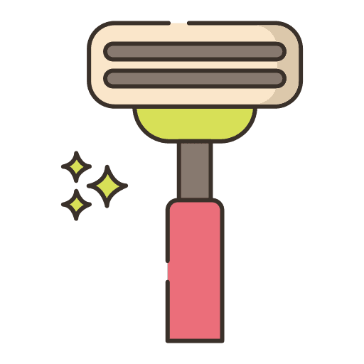 Razor beauty shaving tools and utensils icon