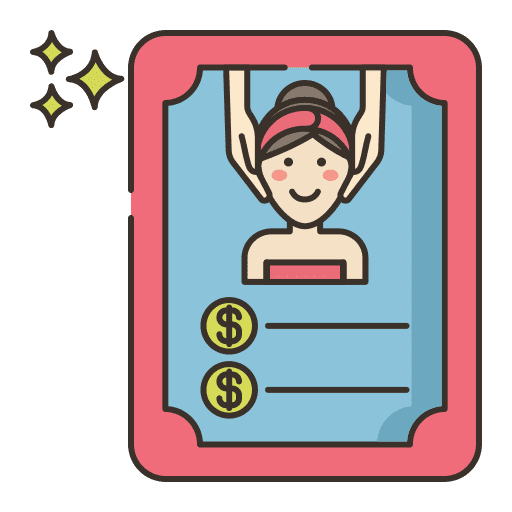 Spa head beauty price icon