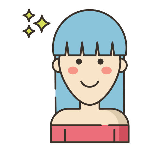 Hair wig costume party hair wig icon