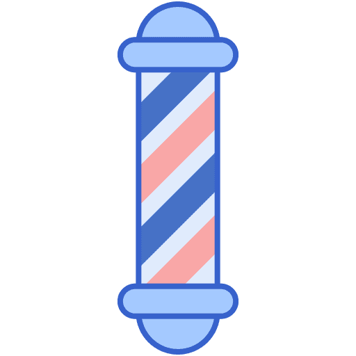 Barbershop pole barbershop pole beauty hair cut icon