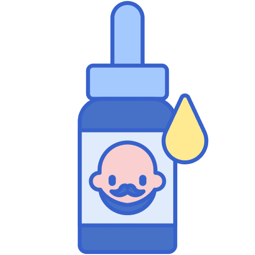Beard oil grooming hairstyle barber shop icon