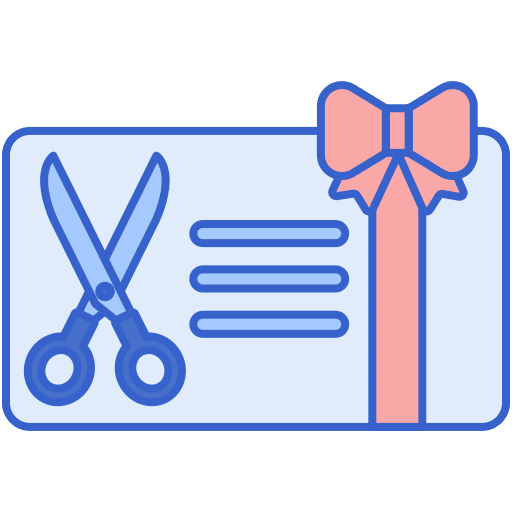 Gift voucher coupon haircut gift voucher icon