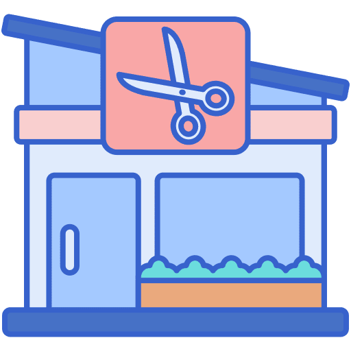 Hair salon hair salon architecture and city hairdresser icon