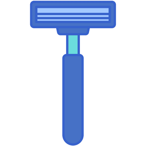 Razor tools and utensils beauty disposable icon