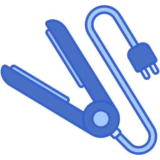 Hair iron beauty hair salon curling iron icon