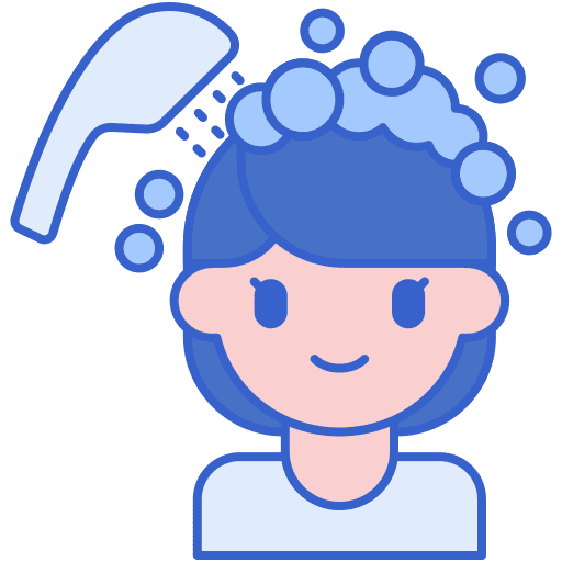 Hair washing wellness beauty salon icon