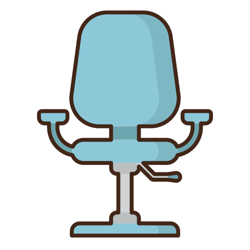 Barber chair seat hairdressing beauty salon icon