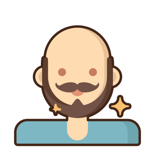 Beard caucasian barber shop user icon