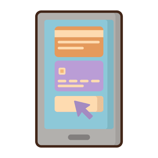 Contactless buy payment mehotd credit card icon