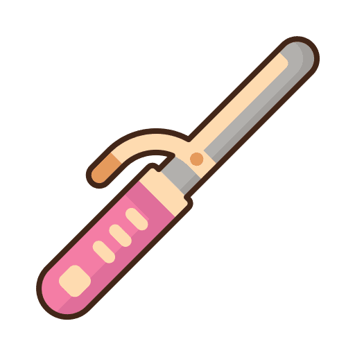 Curling iron beauty hair iron curling iron icon