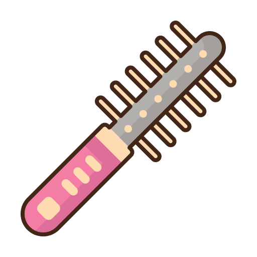 Hair brush hair brush curling beauty icon