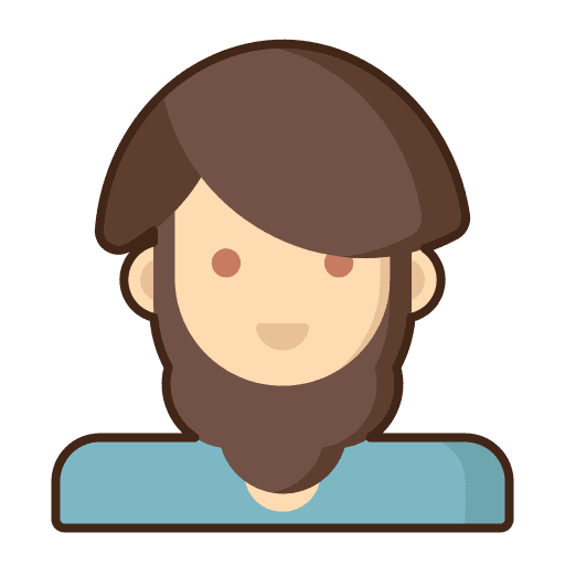 Man barber beard hairstyling icon