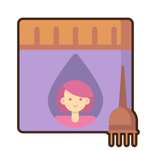 Hair color sample hair color sample brush hair dye icon