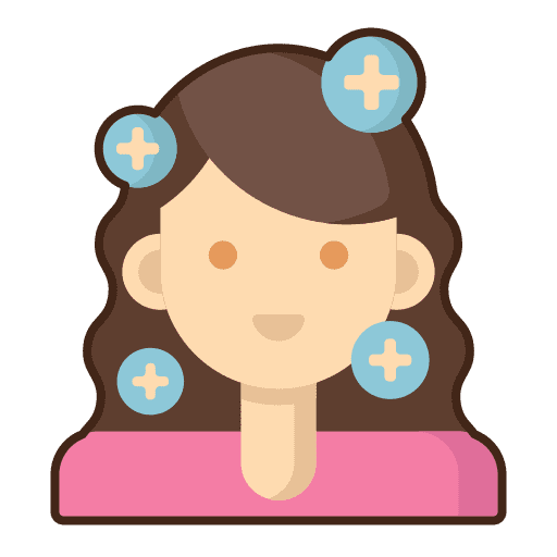 Hair treatment hair salon care wellness icon