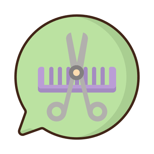 Hairdresser beauty comb hair salon icon