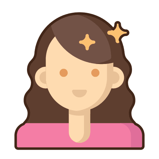 Hairstyling beauty caucasian woman icon