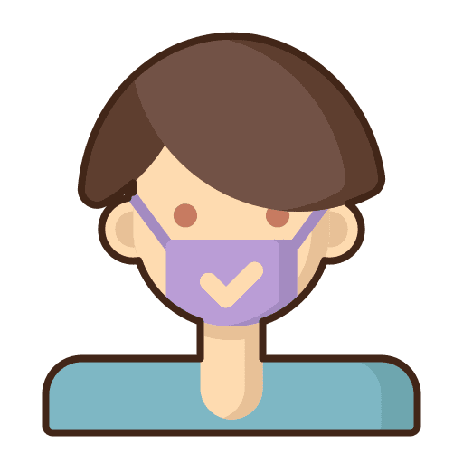 Mask man virus bacteria icon