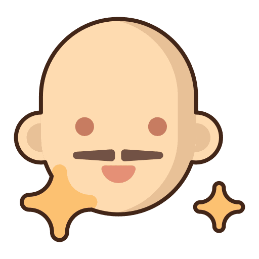 Moustache beauty bald grooming icon