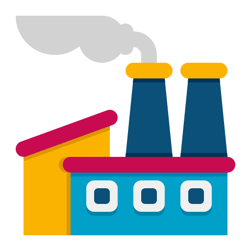 Factory process production factory plant icon