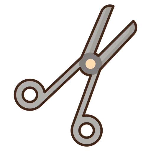 Scissors beauty cut tools and utensils icon