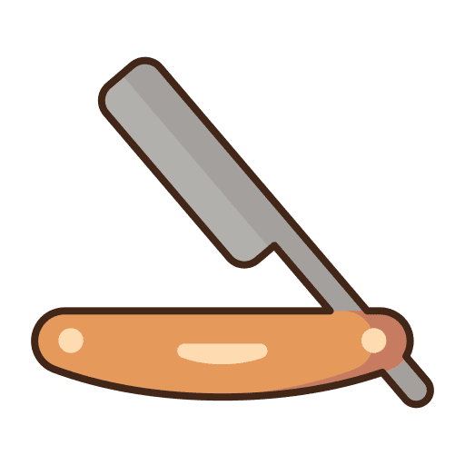 Straight razor straight razor blade beauty icon