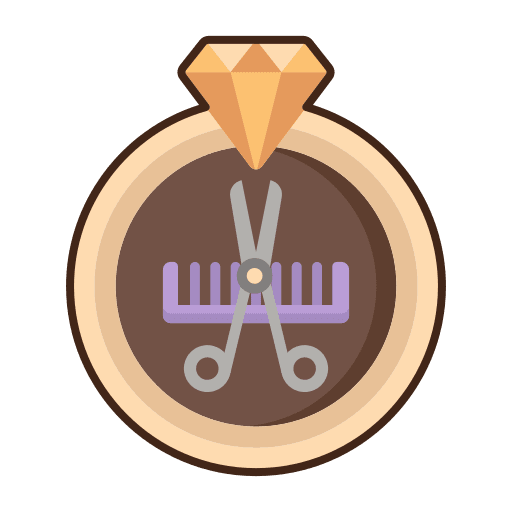 Wedding hairdresser barber shop wedding icon