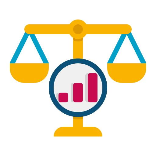 Benchmark business and finance process benchmark icon