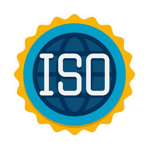 Iso symbol certificate iso symbol industry icon