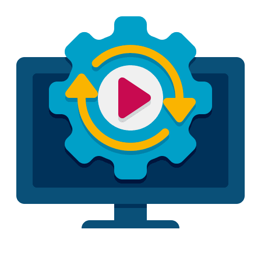 Processing process science and tech processing icon