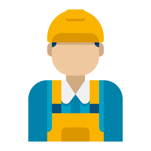 Workers industry man engineer icon