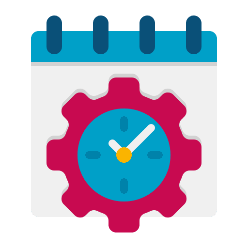 Scheduling time and date time planning icon